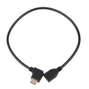 Hdmi Female To Male Left Angle Extension Cable Tv Lead 2.0 High Speed Ether
