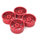 4Pcs Metal Wheel Rim Set Fit for WLTOYS K969 K979 K989 1/128 RC Car Red