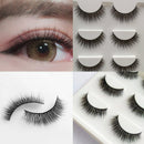 3Pairs Natural Sparse Cross Eye Lashes Extension Makeup Long False Eye CZV