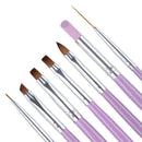 Hot 7 Sizes Manicure Acrylic Nail Art Tips Sable Brush Painting Tool Set