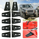 10X Hood & Door Hinge Cover For 2007-2017 Jeep Wrangler Jk Jku Car Accessor