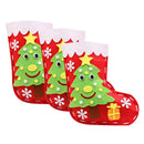 6 Sets Christmas Stocking Non-woven Felt Applique Kit DIY Sewing Candy Bags