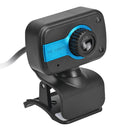 A7250B 480P HD USB Webcam Computer PC Mic Live Online LED Web Camera (Blue)