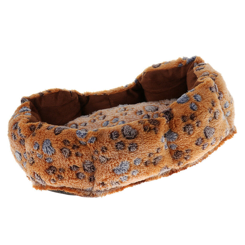 Brown Deluxe Pet Dog Puppy Cat Warm Soft Bed House Plush Cozy Nest Mat Pad