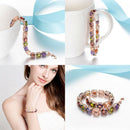 linked bangle bracelet Cubic Zirconia chain fashion Women gift Bridal, 18CM X5M5