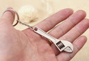 Stainless Steel Adjustable Creative Wrench Spanner Keychain Ring Keyring Tools