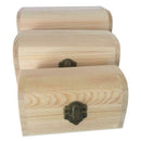 3x Plain Wooden Pirate Treasure Chest Wood Jewellery Storage Art Craft Box A