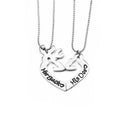 Words "Her &his Doe" Love Elk Chain Necklace for Couple Lovers Hot B Gw