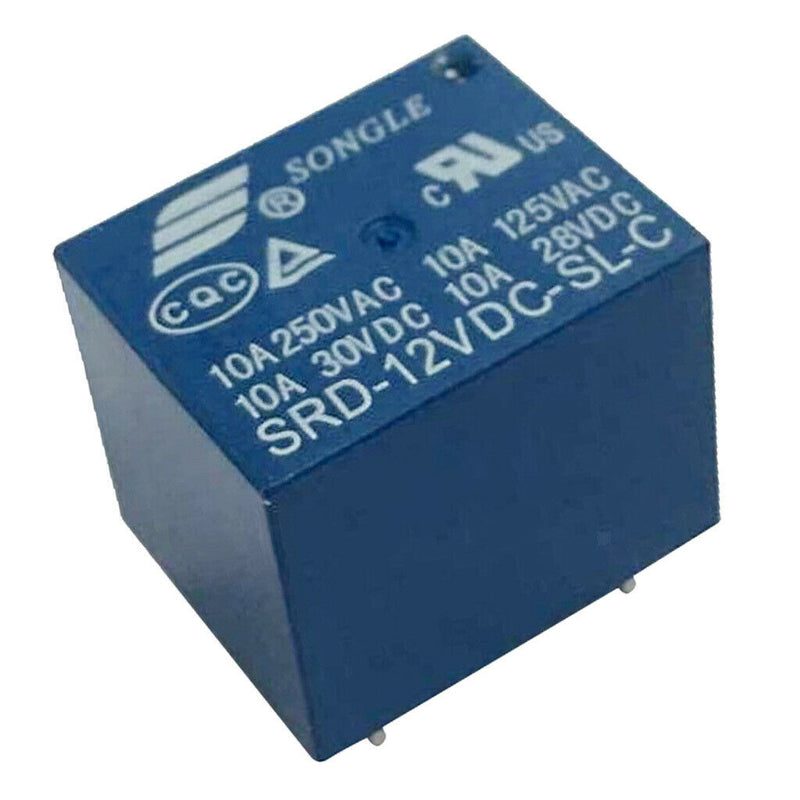 30 Pieces Mini Power Songle Relay 12V 10A SPDT 5 Pin PCB SRD-12VDC-SL-C