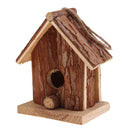 Pack of 3 Rustic Hanging Wooden Birdhouse for Small Birds Outdoor Patio