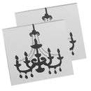 2pcs Frosted Chandelier Glass Coasters Drinks Bottle Placemat Cup Mat
