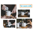 Enamel Milk Pan, Mini Butter Warmer 10cm Enamelware Saucepan Pan Cookware w K7W3