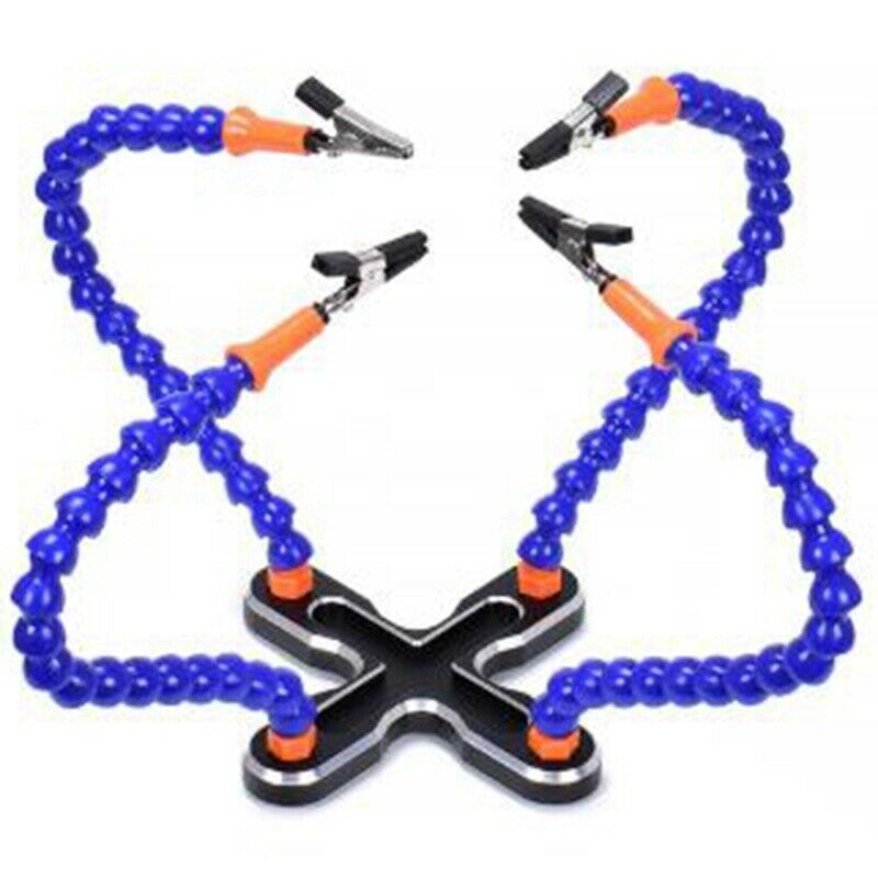 Diy Soldering Third Hand 4Pc Flexible Arms Welding Helping Stand Repair Hol B5O6
