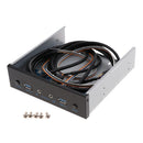 USB 3.0 Front Panel Hub 2 Port Expansion Bay Bracket +HD-AUDIO+Power Button