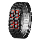 New Iron Samurai Metal Bracelet LAVA Watch LED Digital Watches Hour Men Women