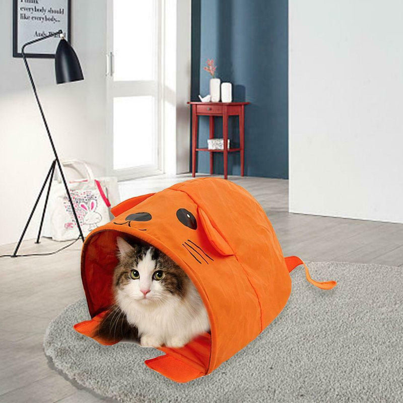 Pet Cat Dog Nest Bed Tunnel Puppy Cave House Portable Sleeping Bag Mat Pad
