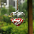 Heart Shaped Glass Hanging Vase Bottle Terrarium Container Plant Flower Tab X8A7