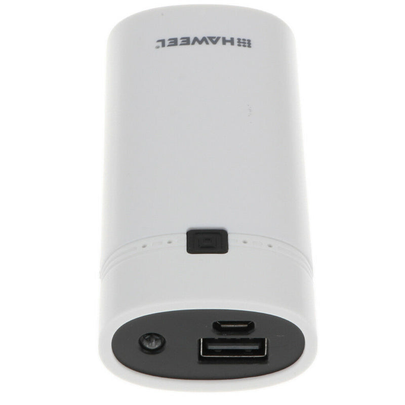 Portable USB Power Bank Battery Charger Case With LED Light White