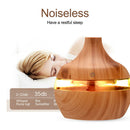 Aroma Oil Diffuser Ultrasonic Wood Grain Air Humidifier (Light wood grain)