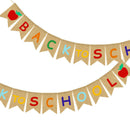 Burlap Welcome Banne Bunting Sign Back To School Banner for Classroom Teach