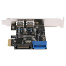2 Port Usb 3.0 Pci-E Expansion Card External Usb3.0 Pcie Card Adapter With  O2J3