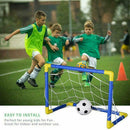 Indoor Mini Folding Football Soccer Ball Goal Post Pump Sport Net DIY Set W9P9