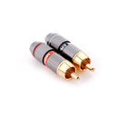 UK_4x Metel Quality RCA Phono Male Plug Solder Connector Adapter Terminal HOMO