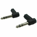 90 Degree 6.35mm 3 Pole Male to 3.5mm Female Stereo Headphone Audio Adapter