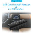 Bluetooth 5.0 3.5 mm Audio FM Transmitter Receiver USB Adapter Car AUX Speak_3C