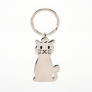 Cute Beard Cat Metal Key chain Keyring Keyfob Key Ring Car Keyring T5