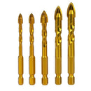 Drill Bit Set For Tile,Concrete,Brick,Glass,Plastic And Wood,5 Pcs(5Mm.6Mm. Z3R8