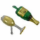 2pcs/lot New Champagne Cup Beer Bottle Balloons Aluminium Foil Balloon Heli W6Y5