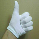 5Pair White Cotton Gloves Khan Cloth Quality Check Warm Rituals Play Gloves K2C9