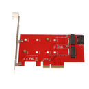 2Port NGFF M.2 B+M Key SSD to PCI-E 4X 4 Lane Adapter Card Converter
