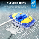 Car Wash Brush Cleaning Mop 90 Degree Rotating Retractable Long Handle Broo E1P2