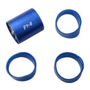 F1-Z Car Air Intake Double Turbine Refit Turbo Gas Fuel Saver Fan (Blue)