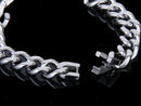 Mens Curb chain Sliver Tone 316L Stainless Steel Handcuff Bracelet