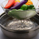 Stainless Steel Fruit Basket Kitchen Vegetable Drain Washing Basket Water F O5J5