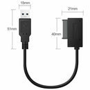 USB 2.0 to Mini Sata II 7+6 13Pin Adapter Converter Cable for Laptop CD/DVD I3I3
