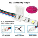 95pcs 10mm Solderless 4Pin Connector Clip for 5050 RGB LED Strip Light Power