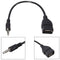 Audio AUX Jack 3.5mm Male to USB 2.0 Type A Female OTG Converter Adapter Cables