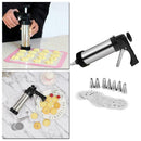 Stainless Steel Biscuit Cookie Icing Cake Decorating Gun Set Piping 16pc X2W0