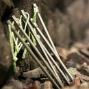 6Pcs/Lot Titanium Alloy Tent Peg Round Thicken Stake Nails For Tent Camping