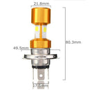 H4 LED 3 COB Motorcycle Headlight Lamp Bulb 6000K Hi/Lo Beam Light White ME