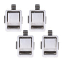 4x Stainless Steel Recessed Mounted