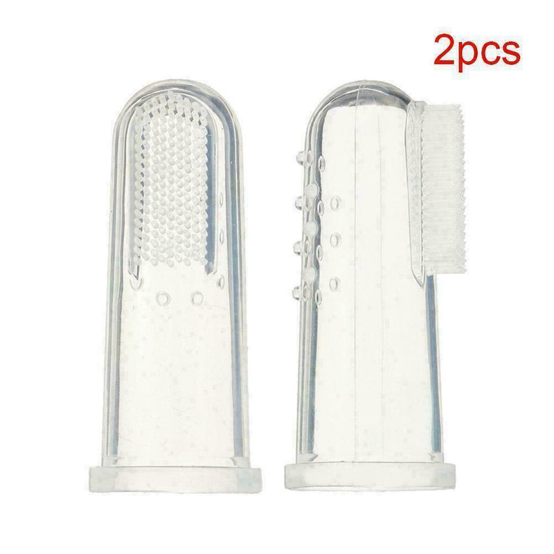 2*Dog Cat Finger Toothbrush,Dental Hygiene Finger Brushes Large-Dog Small M F4V3