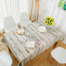 Wood Grain Pattern Decorative Table Cloth Cotton Linen Tablecloth Dining Ta