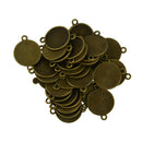 40Pcs Blank Bezel Base for 16mm Cabochon Jewelry DIY Charms Jewelry Findings