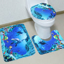 3 pcs Bathroom Set Bath Rug Bath Mat Cover Toilet mat OZ