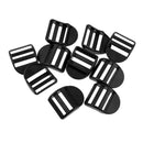 Plastic Backpack Luggage Webbing Strap Ladder Slider Buckles Lock 1" 10 Pcs